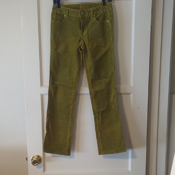J. Crew Pants - J. Crew Olive Green Straight-Leg Corduroy Pants